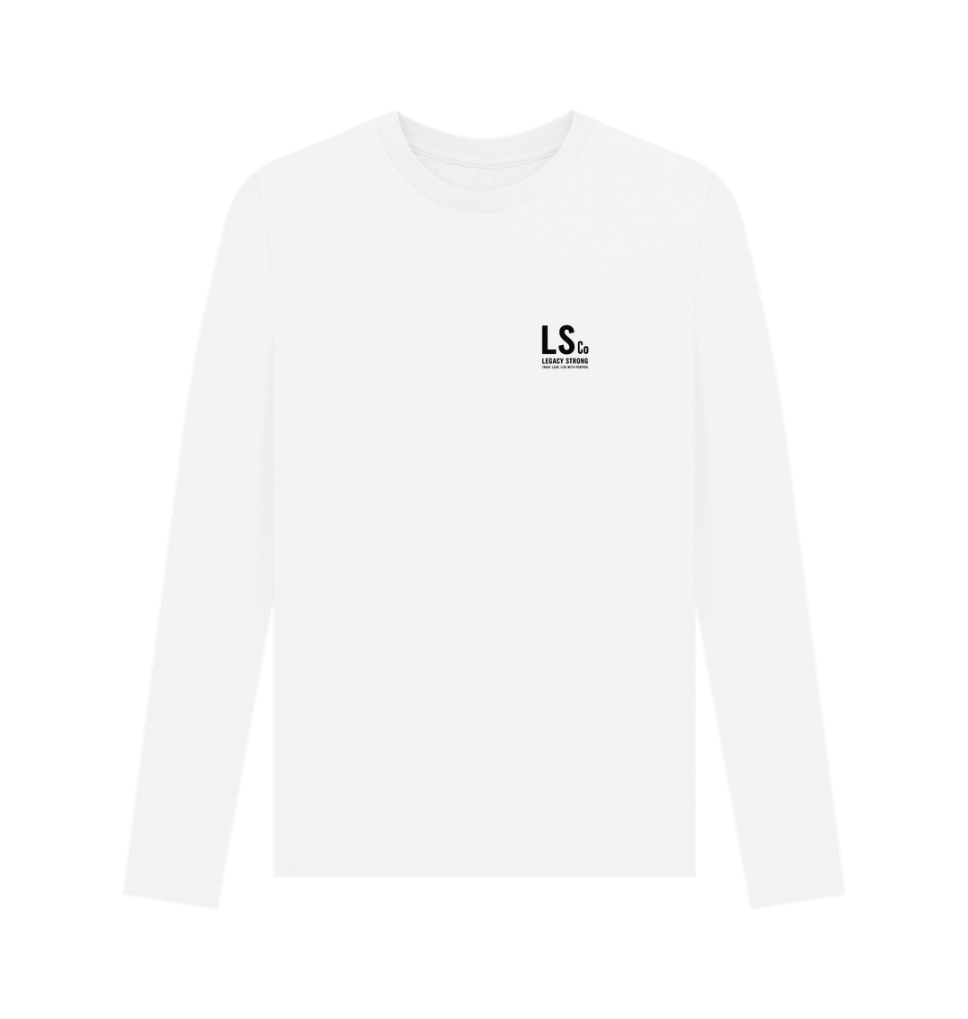 White Printed Long Sleeve T Shirt